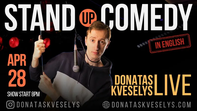 Stand-up Comedy In English • Donatas Kveselys @Gothenburg April 28th