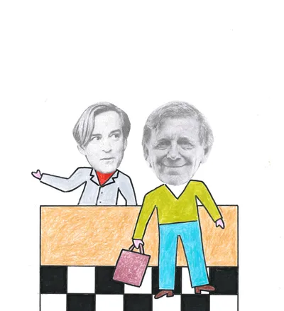 Claes och Andreas leker affär