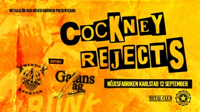 Cockney Rejects + Gatans Lag + Hyrda Knektar