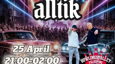aNtik live på scen Bowlingstället Falköping