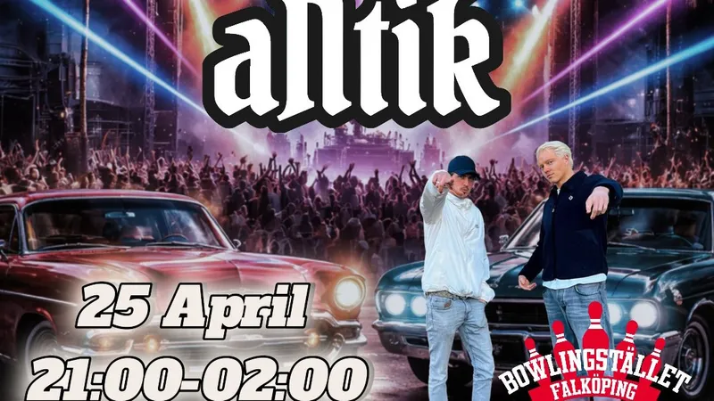 aNtik live på scen Bowlingstället Falköping