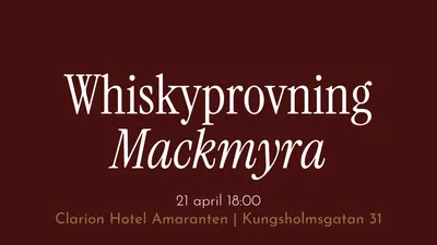 Whiskyprovning på Clarion Hotel Amaranten