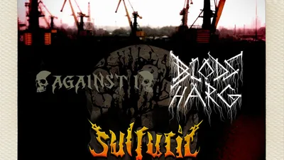 Belsepub: BlackIndustryDeath: Blodsharg, Against I & Sulfuric