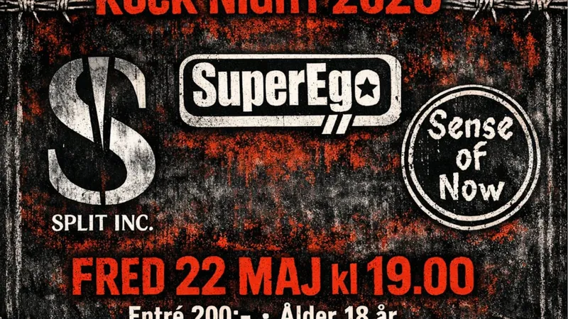 Belsepub: Groove Metal Night: Split Inc, SuperEgo & Sense of Now