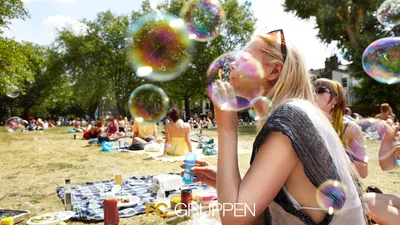 Vätternrundan- Picknick vid målgången