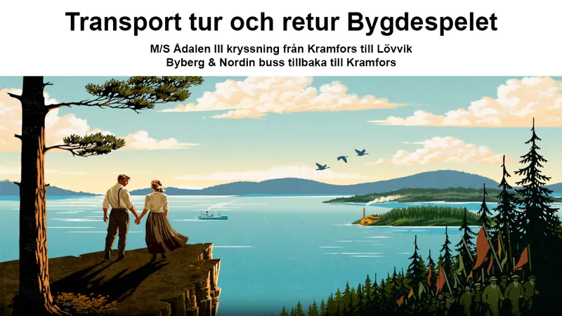 Båt från Kramfors till Lövvik + buss tillbaka
