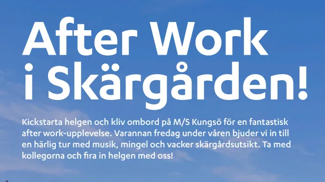 After Work i Skärgården! VÅR 2026
