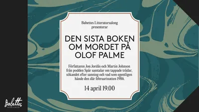 Babettes Litteratursalong presenterar: Jon Jordås